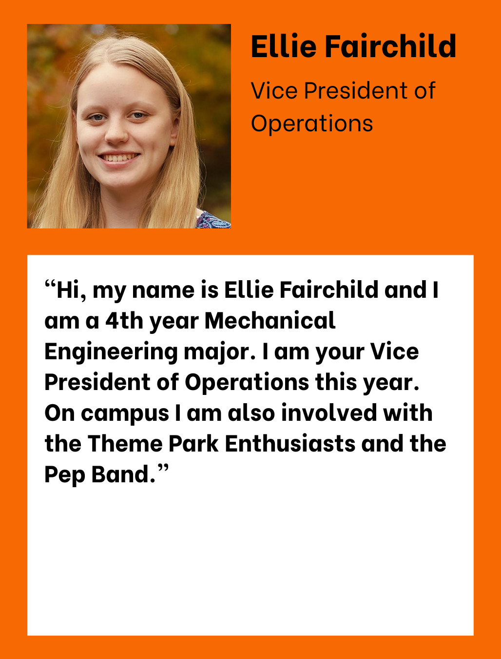 Ellie Fairchild Vice President of Operations 