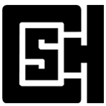 Computer Science House logo that is a black colored SH inside of a C
