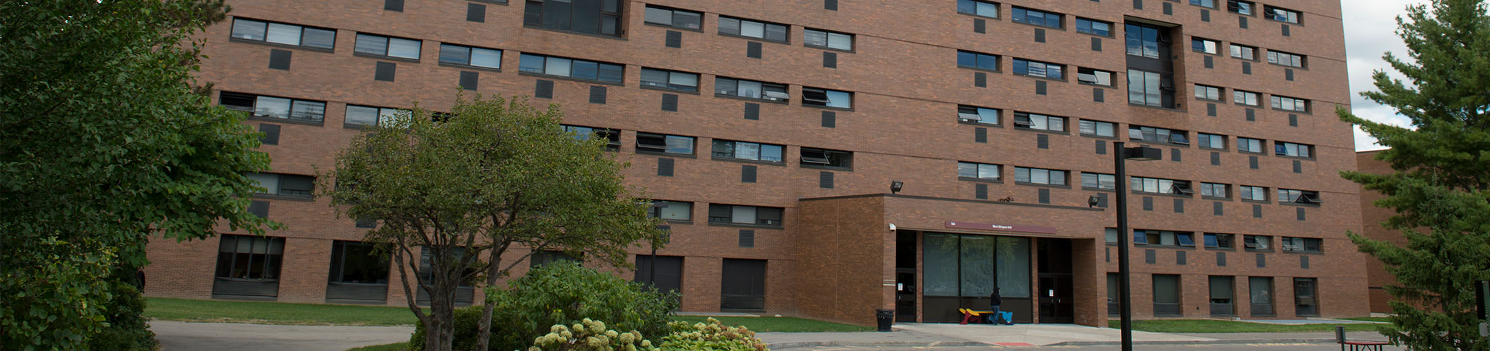 front of brick building, Mark Ellingson Hall