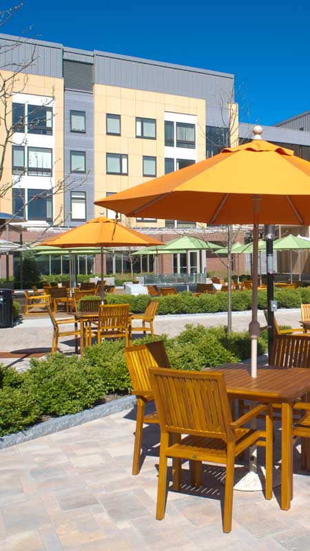 Common area outside of Global Village