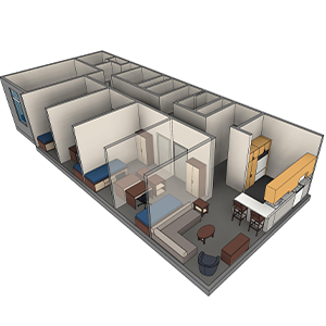 3D rendering of five bedroom
