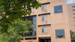 low rise brick building front