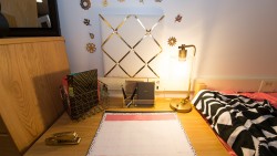 view of a desk with a writing pad