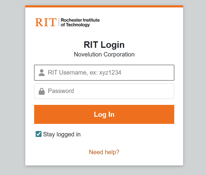 image of the novelution login