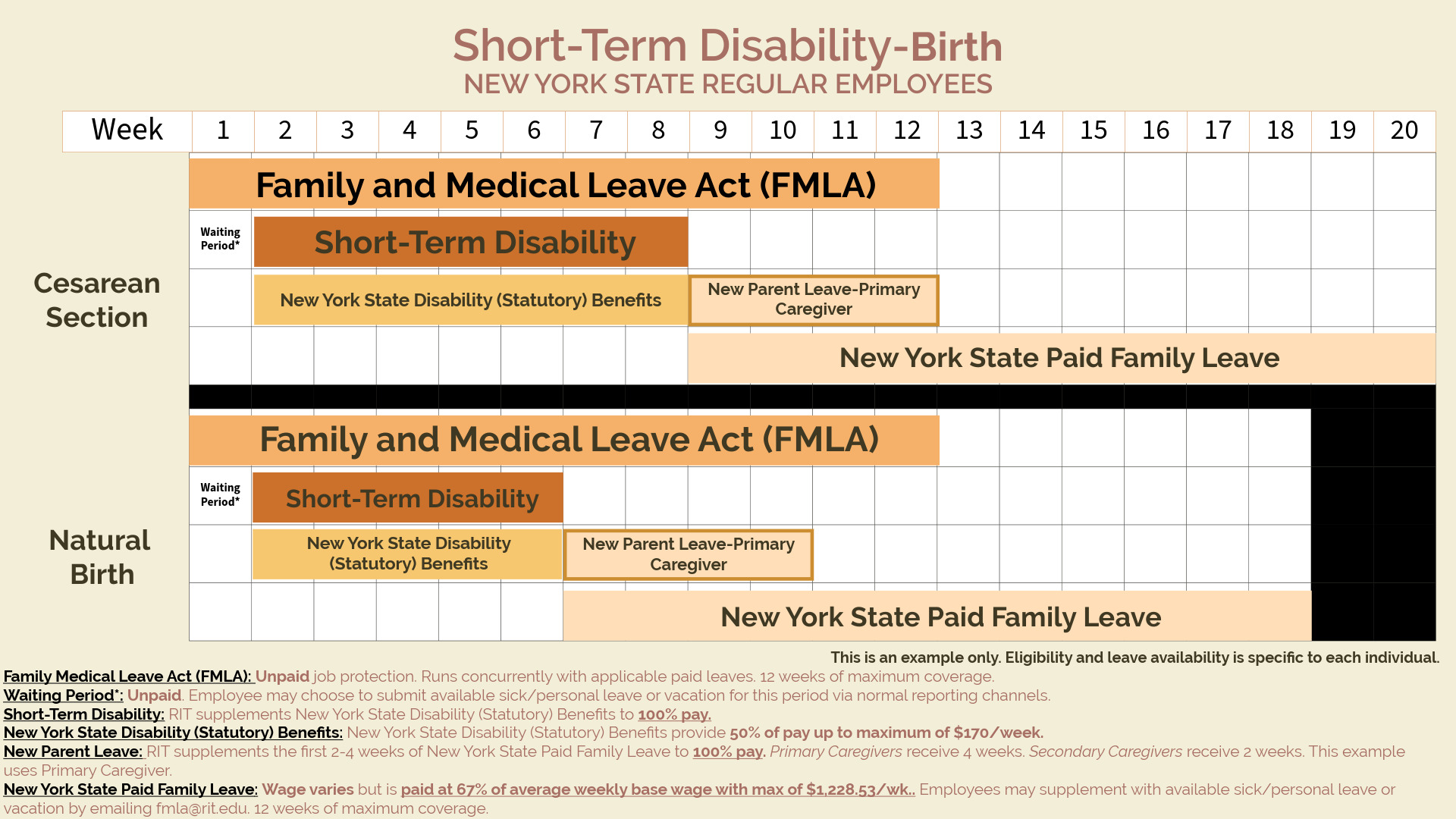 Example of birthing parent leave