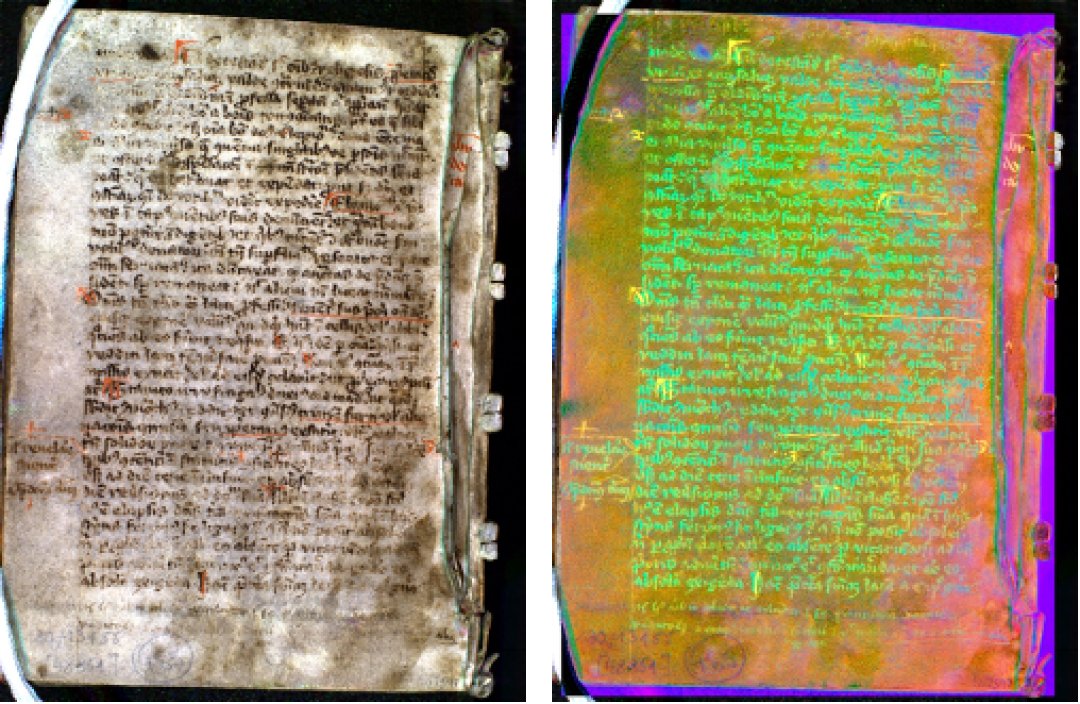 Manuscript page and illumination