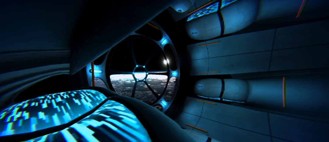 Cryo Room, looking right out a window into space