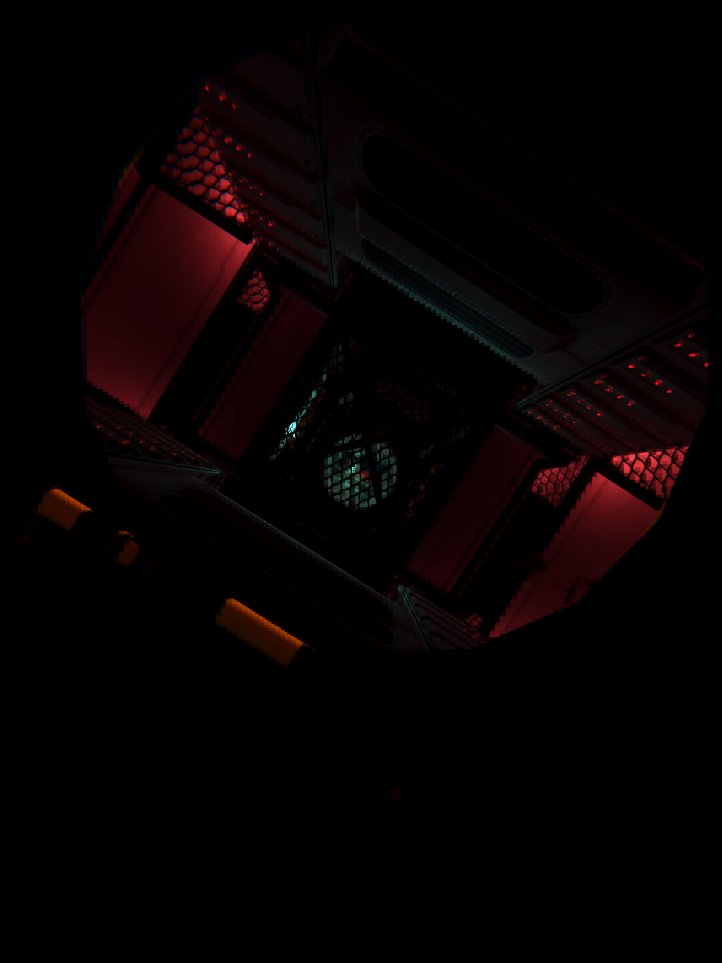 Server Room, large computer towers, glowing red