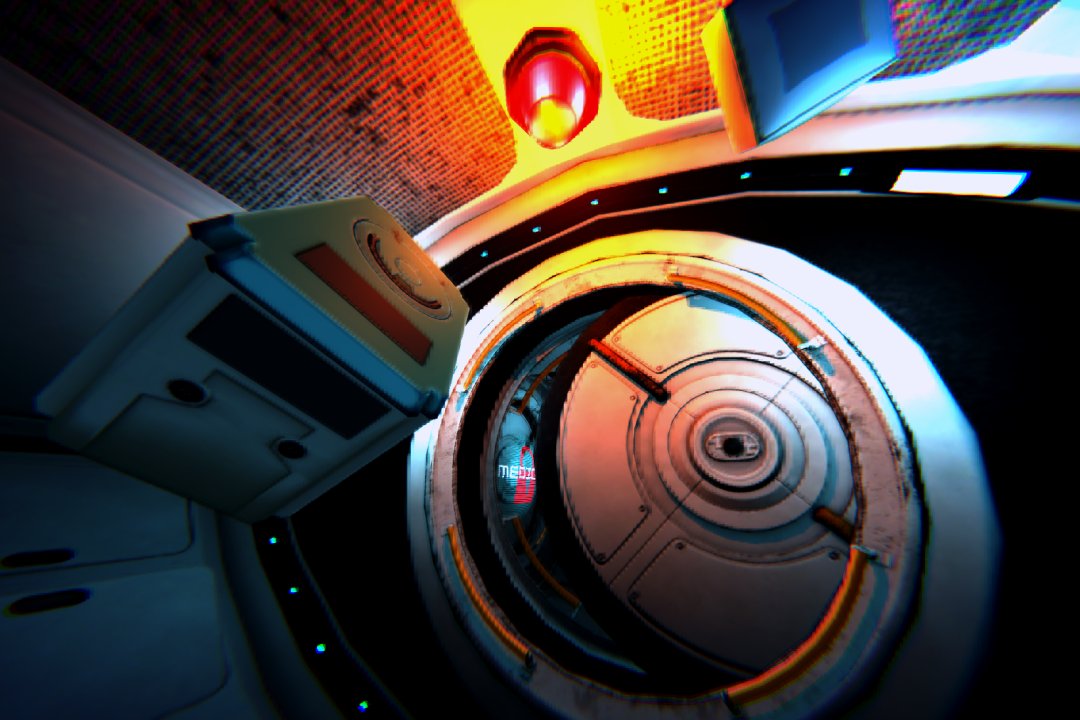 Dorm hall, floating objects in zero-gravity