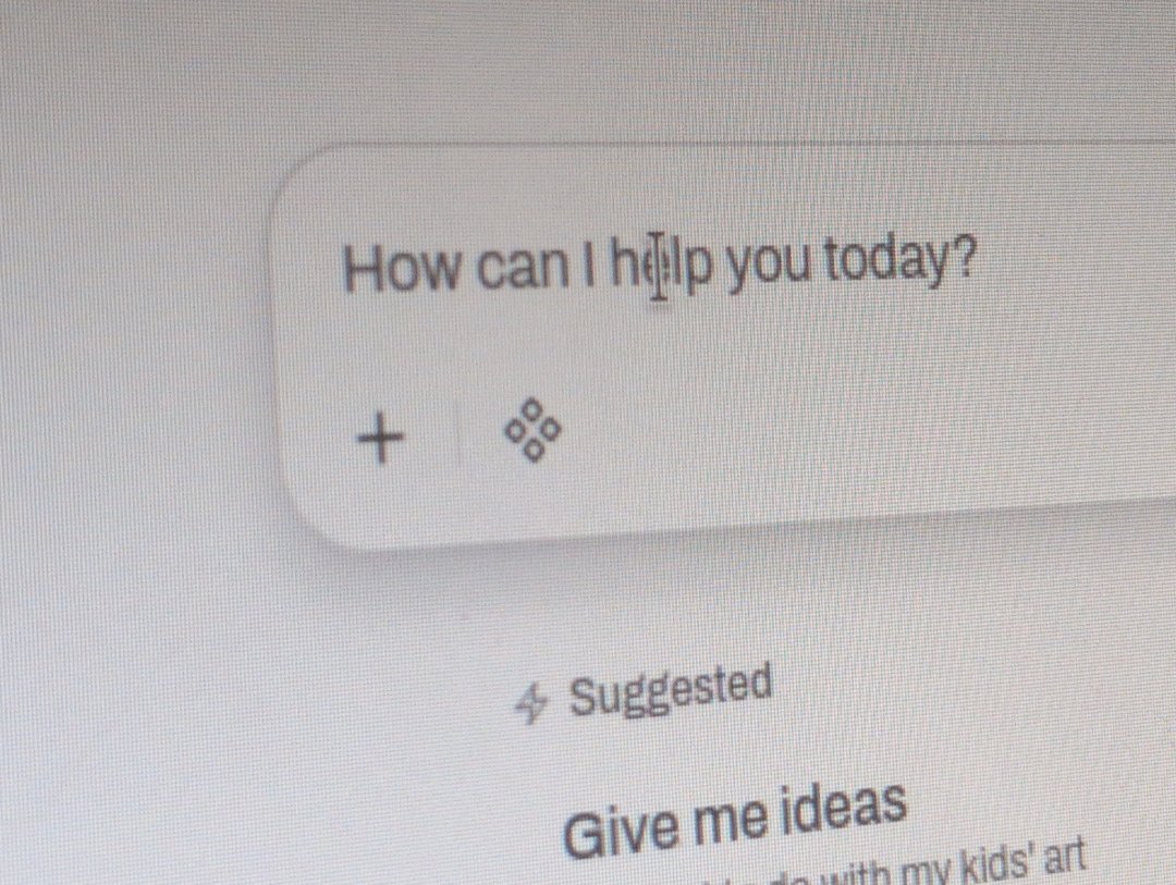Image of the Prompt entry Window for the interface for the local AI computer, it has a white background and black outlines and black text that says "How Can I Help You Today?" followed by the room for the user input