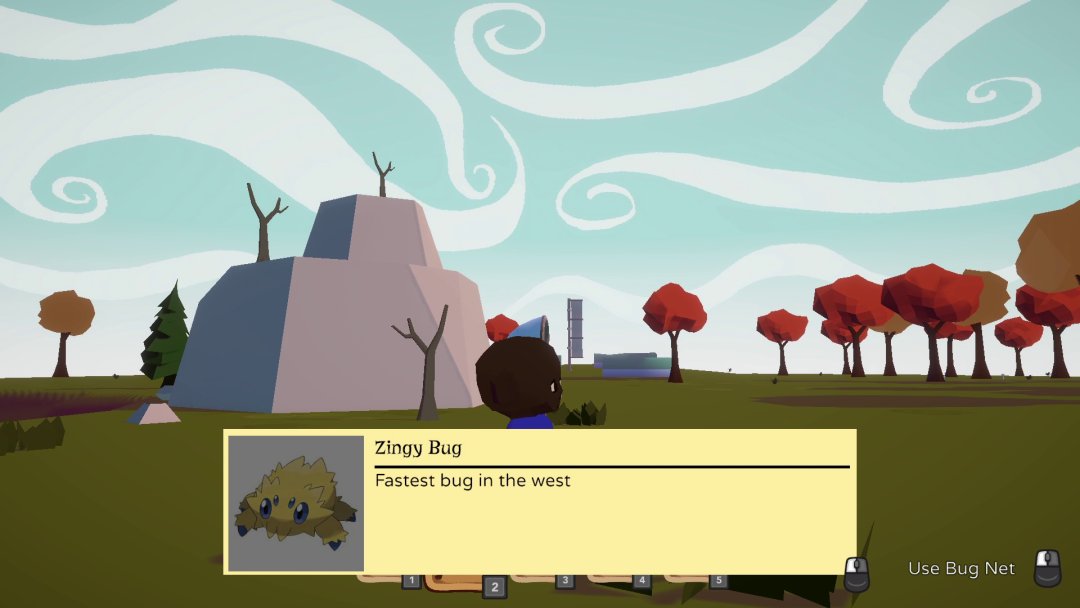 Player catching bug.