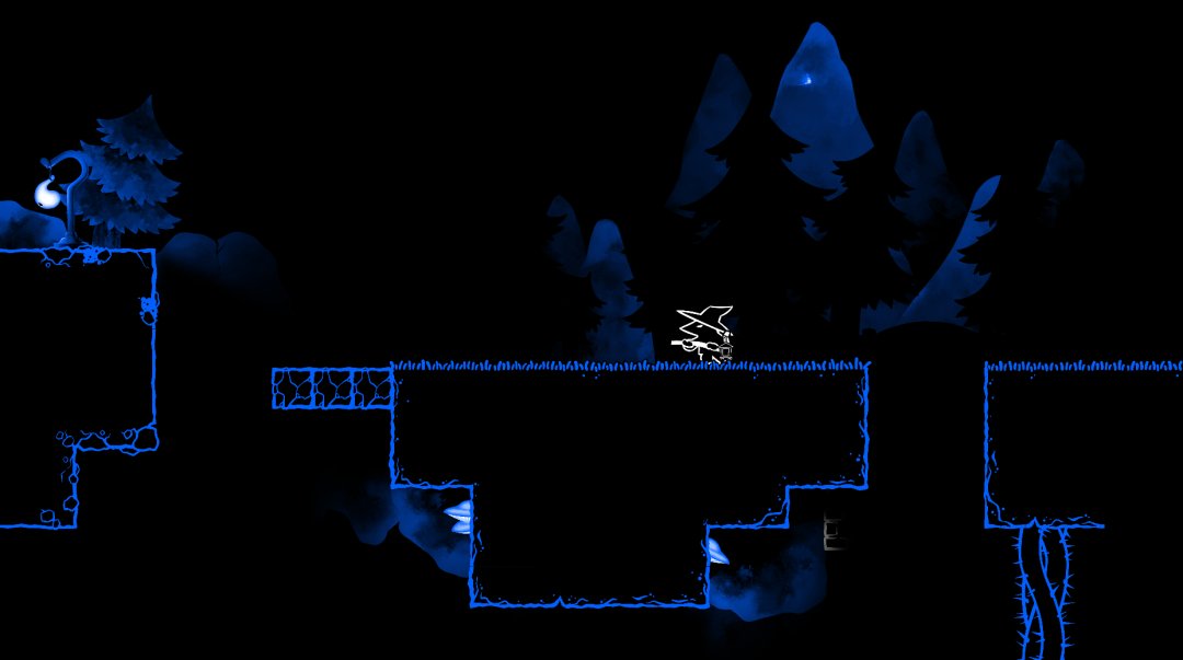 Segment of a lanternbearer demo level where the player's lantern has been put out