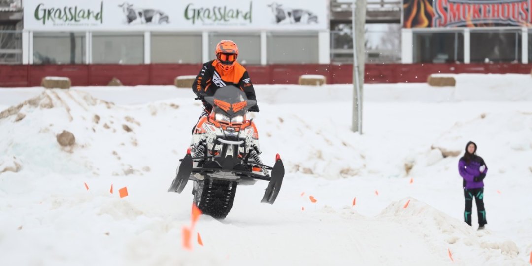 Snowmobile on Track