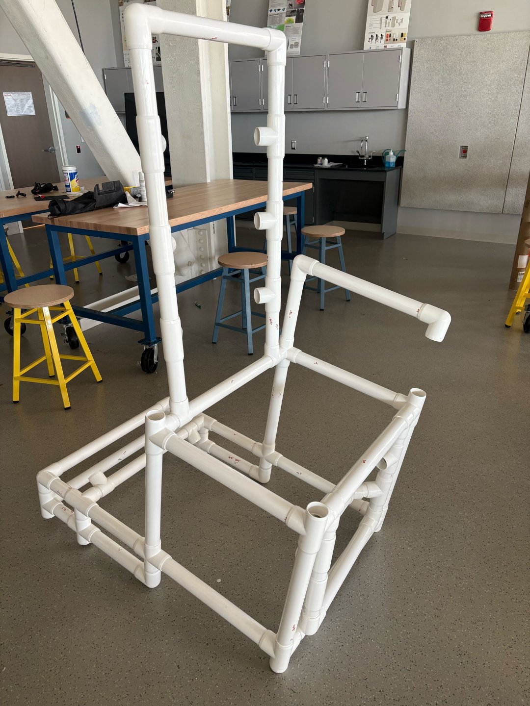 Picture of chair frame made from PVC
