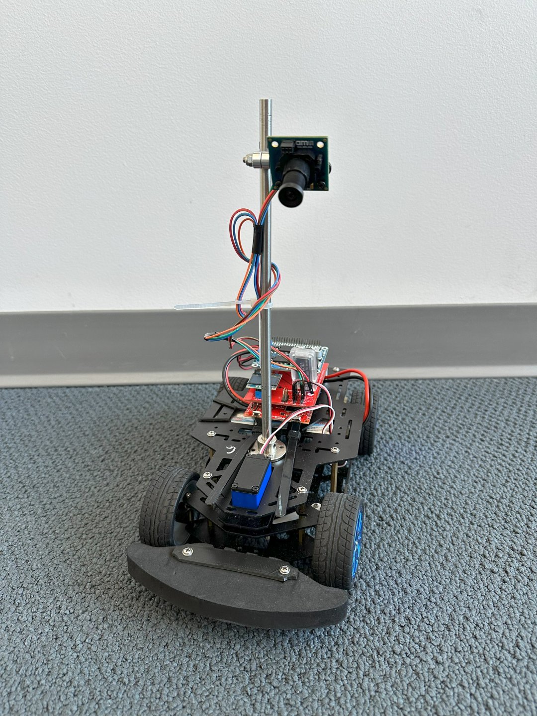 Front view of autonomous model car