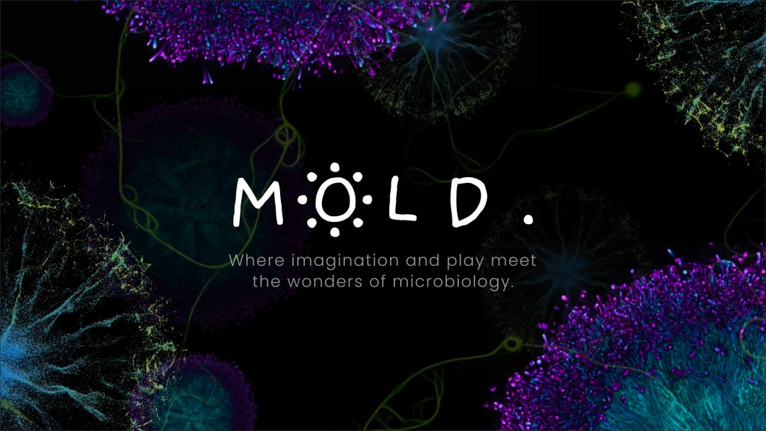 MOLD. logo with mold-like visuals surrounding