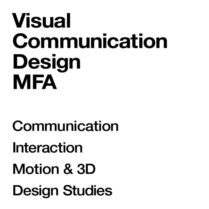 Visual Communication Design MFA
