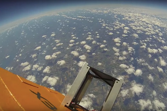 Aerial image above the clouds.