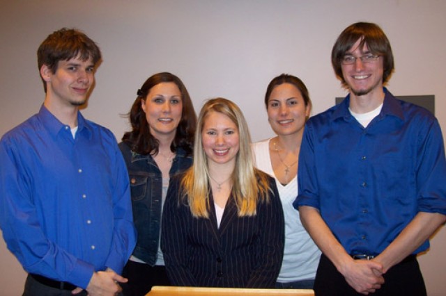 People posing for camera 