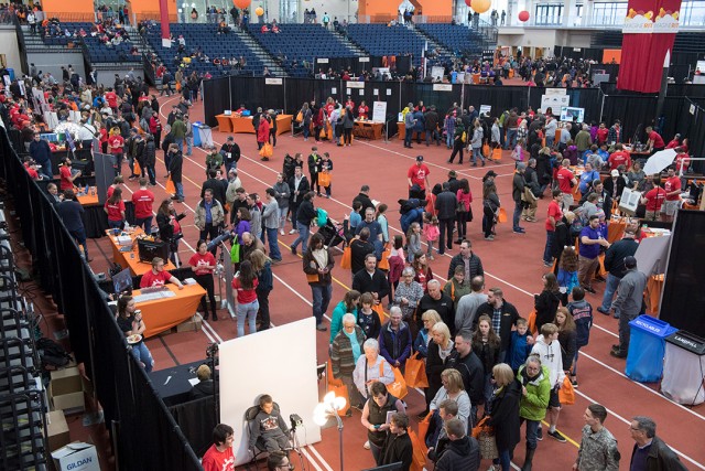 crowd of people in Gordon Field House for Imagine RIT festival.