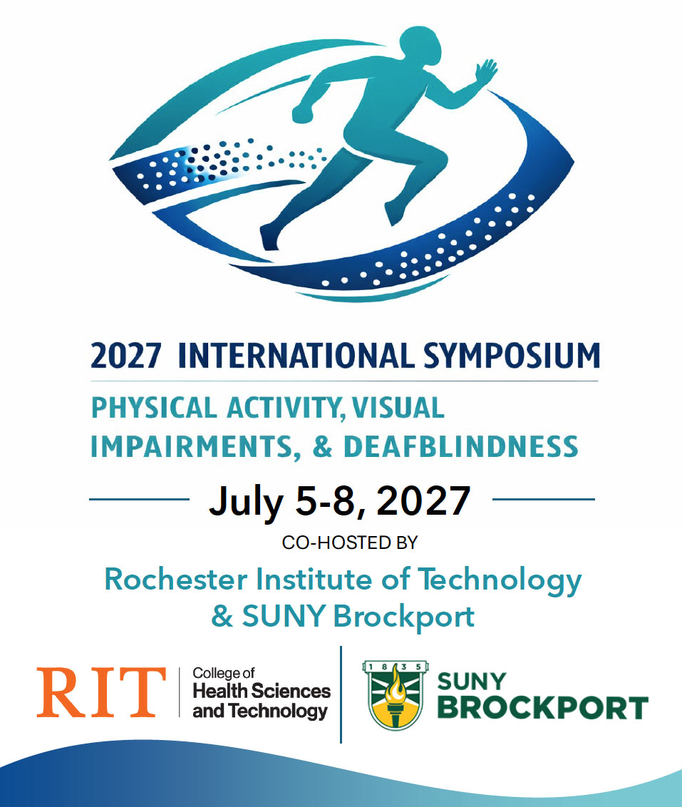 Flyer for the 2027 International Symposium on Physical Activity and Individuals with Visual Impairments or Deafblindness.