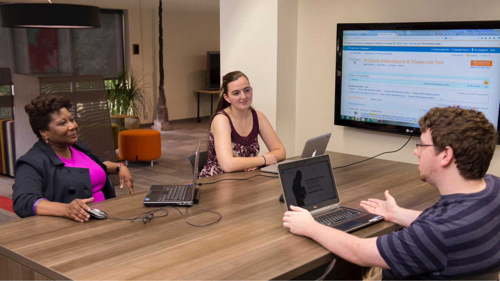 Meeting in a conference room