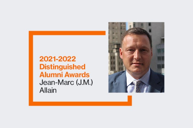 2021-2022 Distinguished Alumni Awards: Jean-Marc (J.M.) Allain.