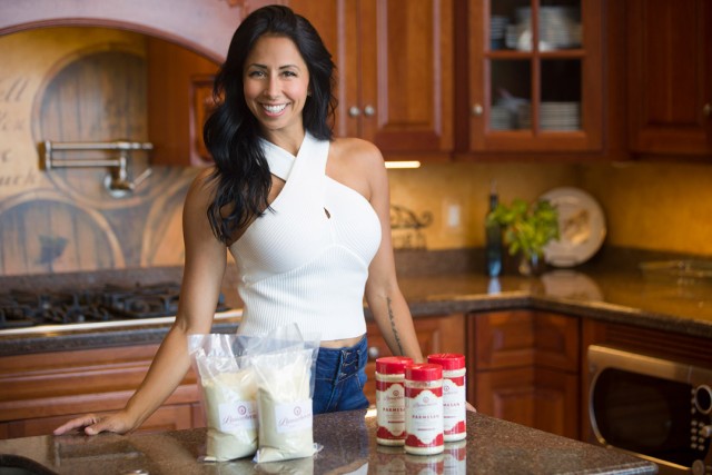 Janessa Steenberg appears standing at a counter with her product in front of her