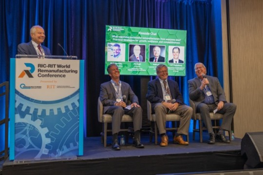 Nabil Nasr at podium of panel presentation during the 2026 RIC-RIT World Remanufacturing Conference