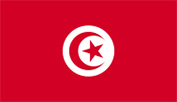 Flag of TUNISIA.