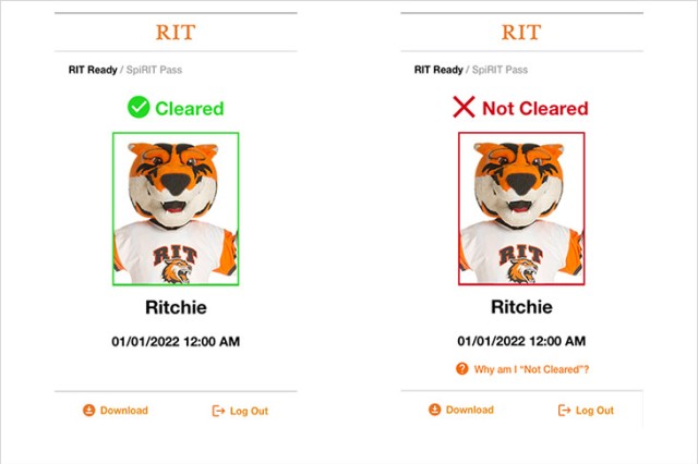 two side-by-side screenshots showing cleared or not cleared.