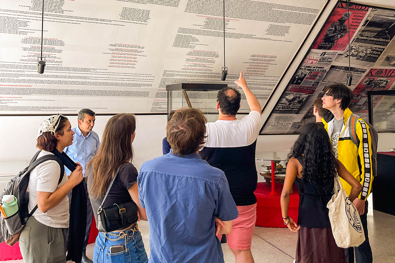 photo of summer program students visit around conflict places