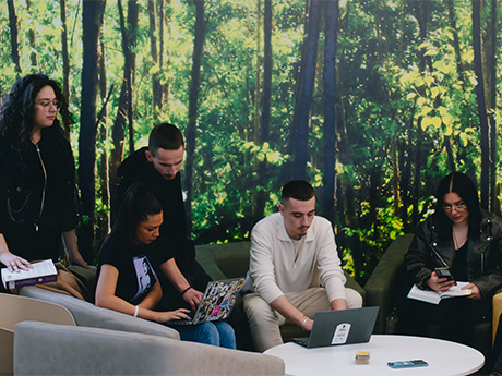 students in learning centre