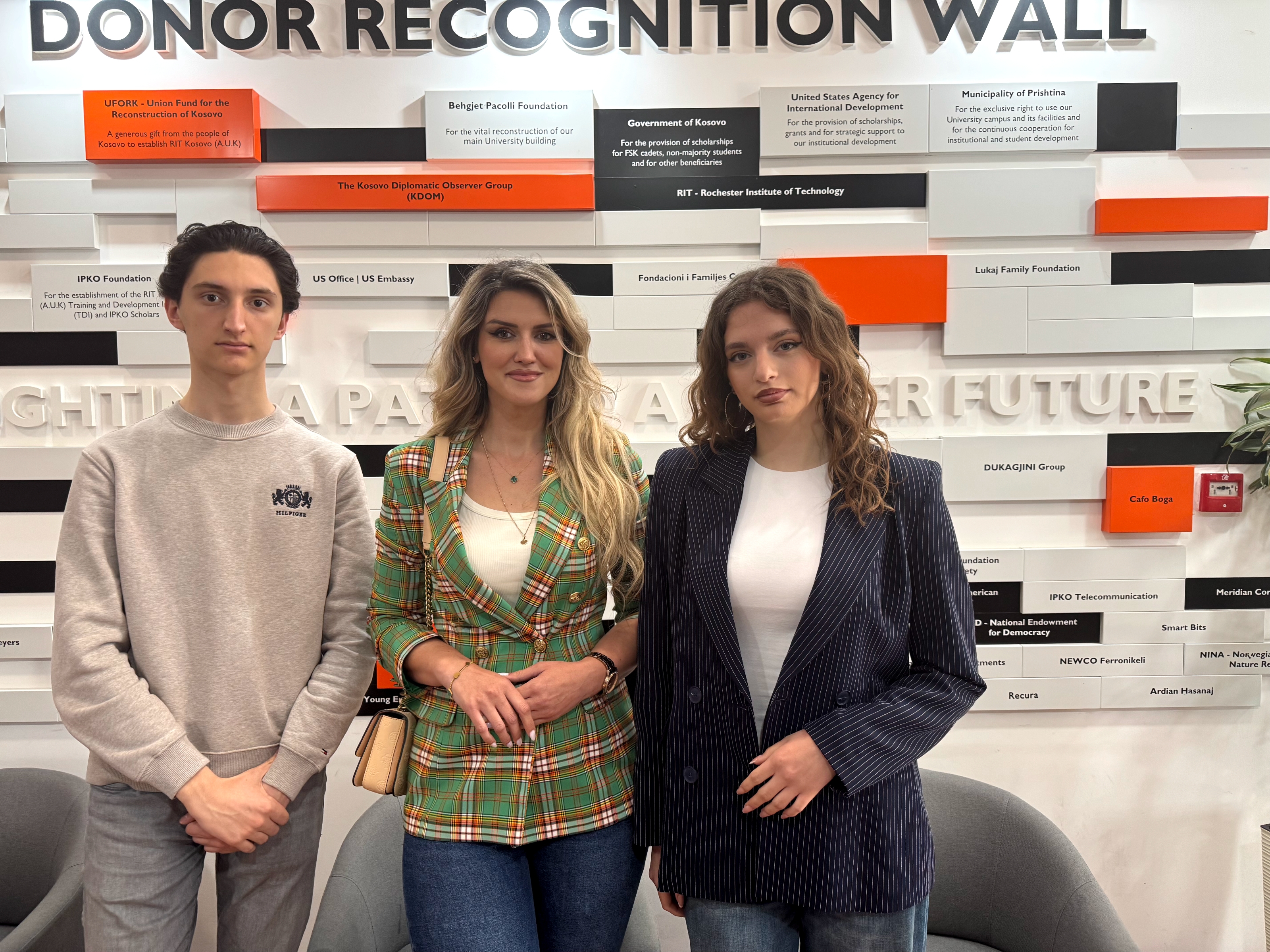 picture of our students after their research at the main building of RIt Kosovo