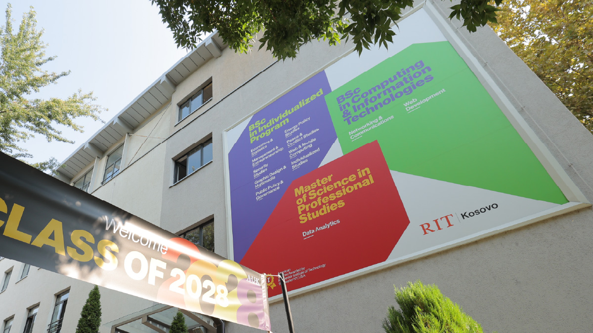 picture of the RIT Kosovo building at the front