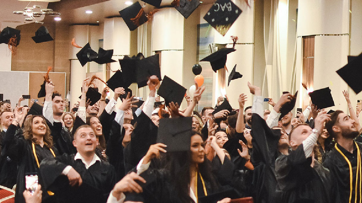 picture of the students during Graduation ceremony