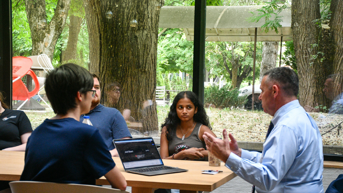 students at the Fred Cuny program during summer time at RTI Kosovo
