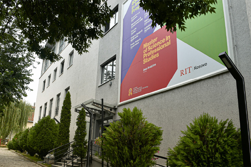 entrance of the main RIT Kosovo building
