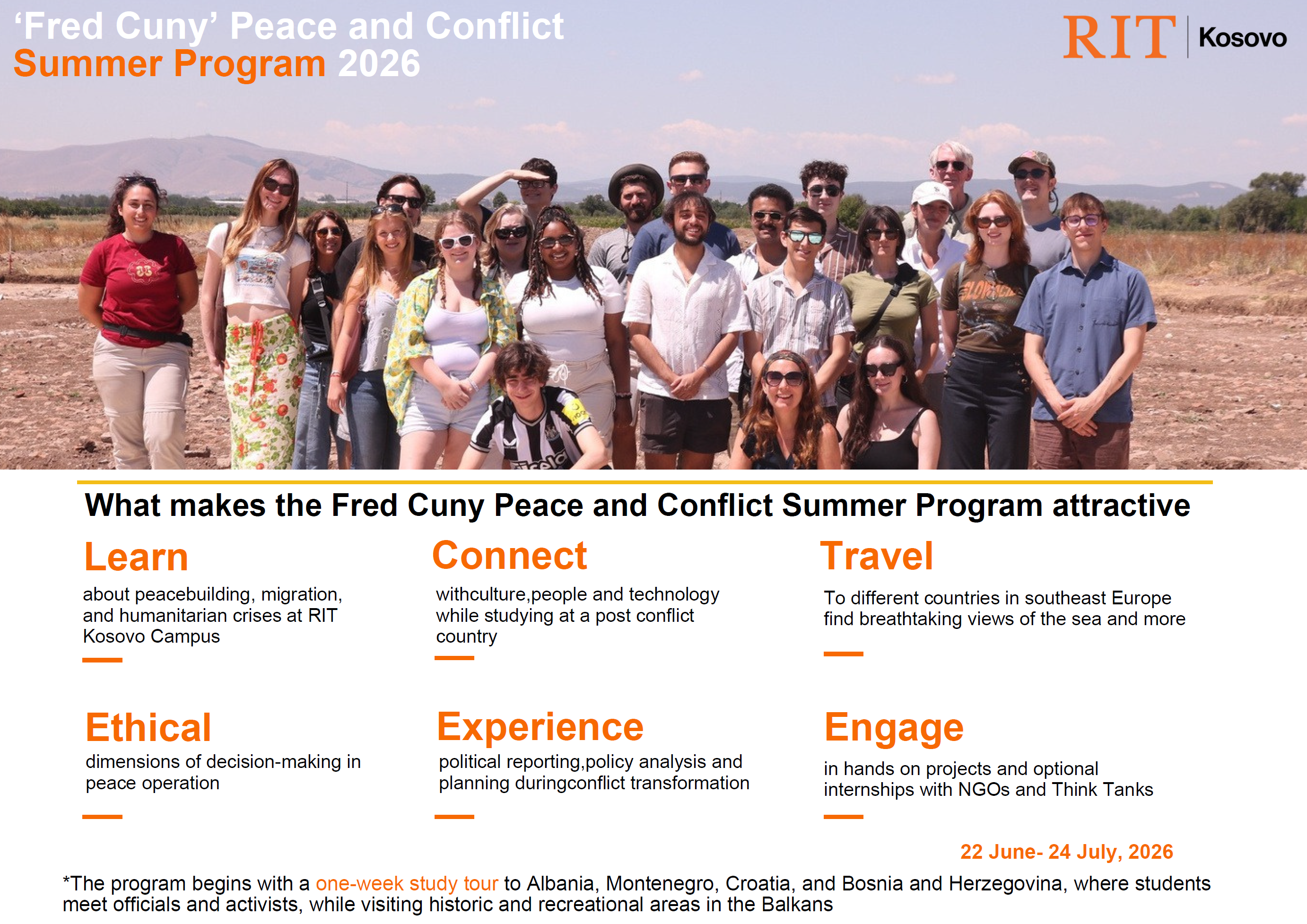 picture of the brochure of summer program