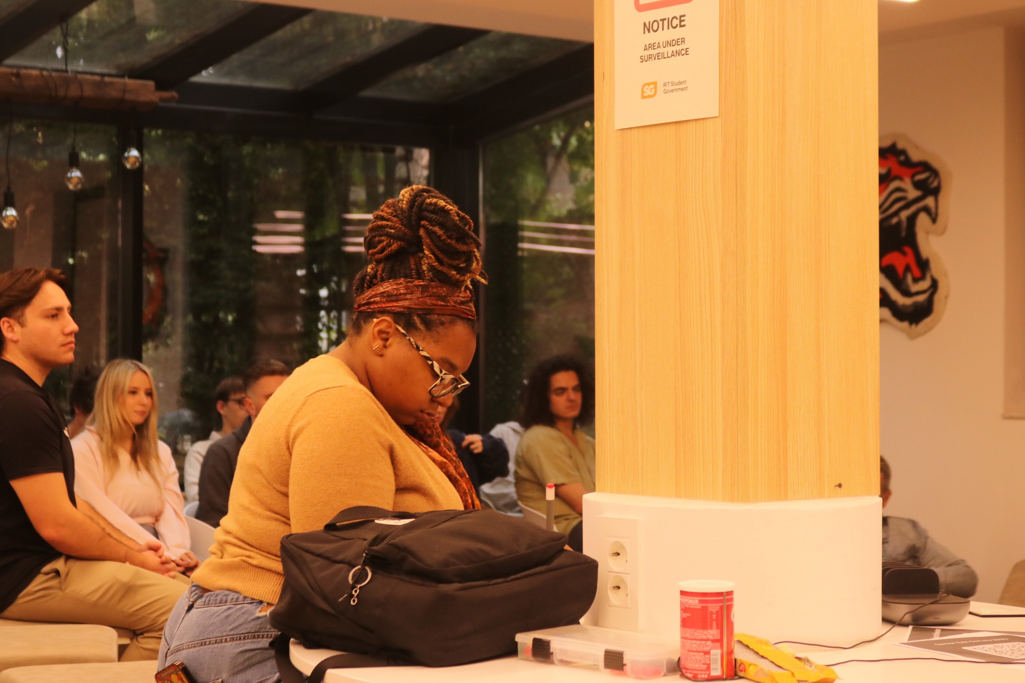 student picture during seminar