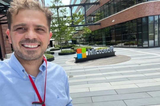 Picture of Petrit Kelmendi working at Microsoft