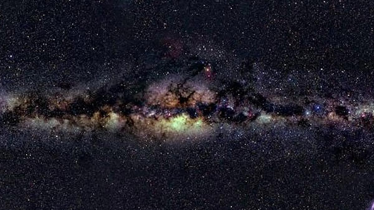 The plane of the Milky Way.