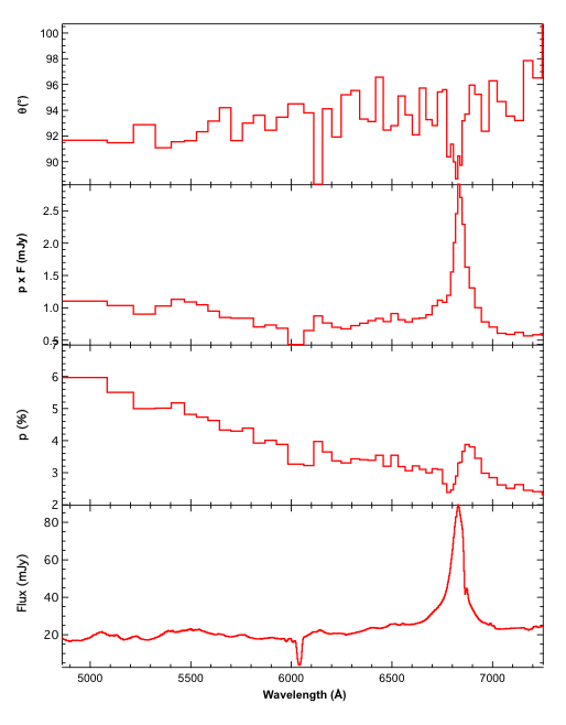 Optical polarization spectrum of the Seyfert galaxy Mrk 231