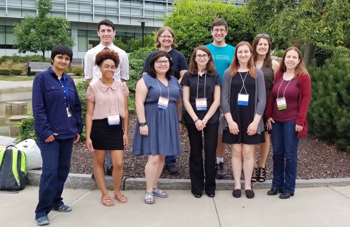 A photo of the Galaxy Evolution Research group from the 2018 Undergraduate Research Symposium.