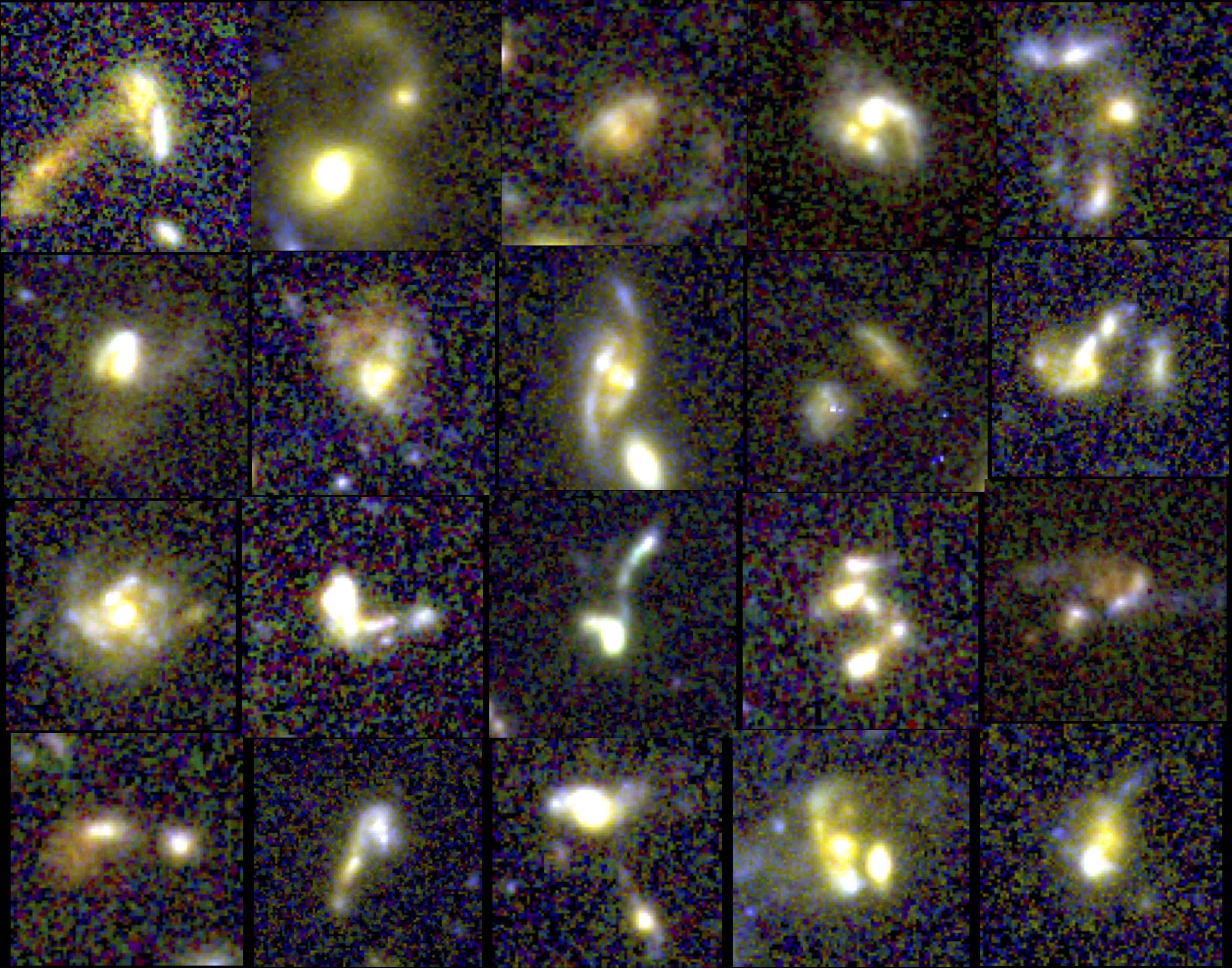 ​A collection HST VJH images of galaxy mergers selected visually from the CANDELS fields.