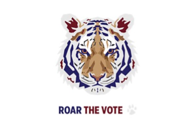 Roar the vote logo.