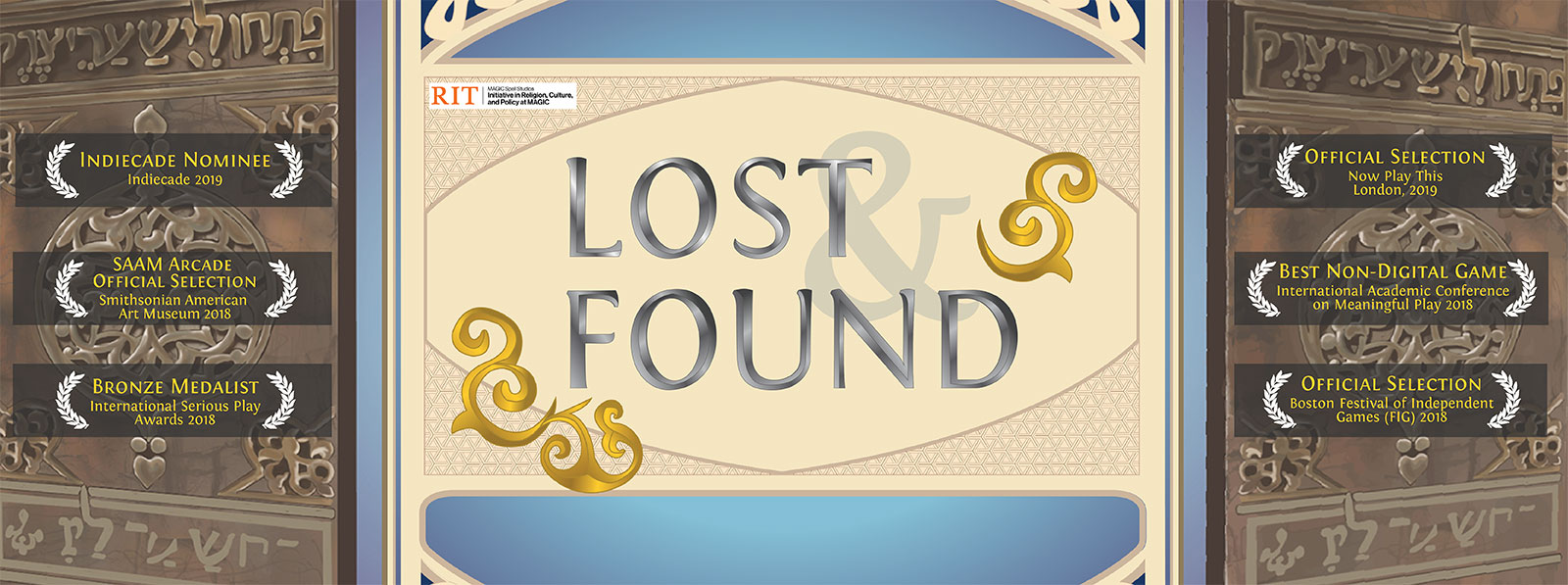 An example of awards that the game Lost and Found has won.