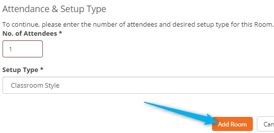 Screenshot of attendees form