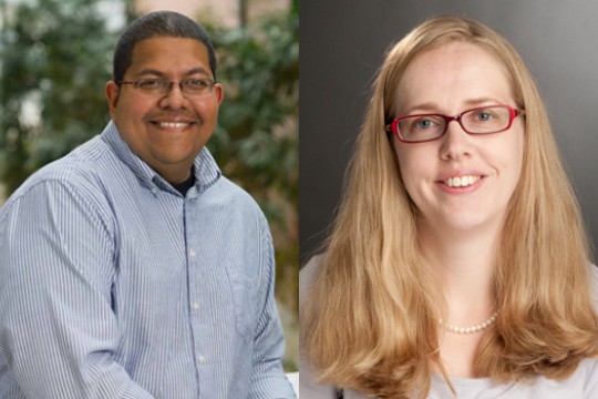 side-by-side images of researchers Reynold Bailey and Cecilia Ovesdotter Alm.