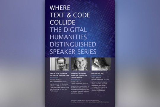 Poster for "Where Text & Code Collide"